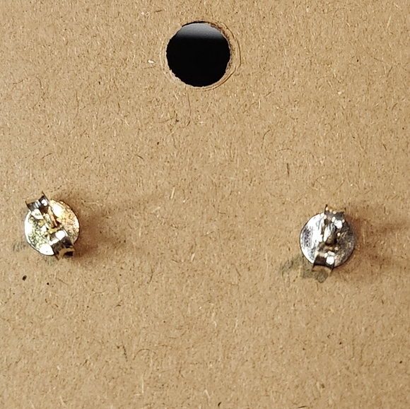 Sterling Silver and 3mm Cubic Zirconia Studs - Picture 4 of 4